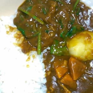 隠し味にチョココーヒー♪ほうれん草カレー